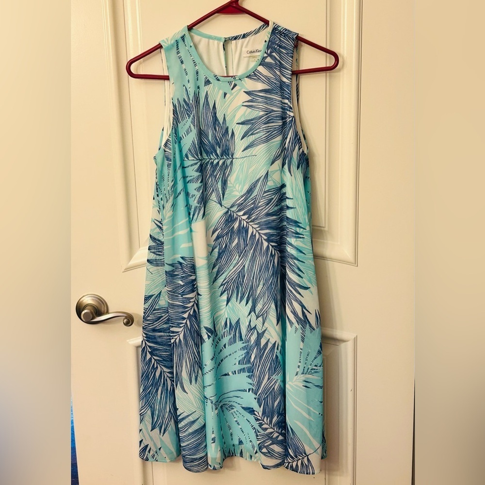 Calvin Klein Tropical Trapeze Dress